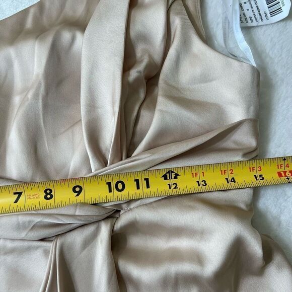 Dessy Collection One Shoulder Draped Twist Empire Waist Trumpet Gown 6R New - Picture 12 of 12